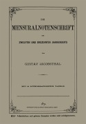 Cover-Bild zum Titel 'Die Mensuralnotenschrift des Zw¿lften und Dreizehnten Jahrhunderts' von 'Gustav Jacobsthal'