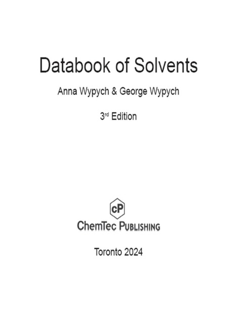 Databook of Solvents - George Wypych