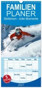Cover-Bild zum Titel 'Familienplaner 2027 - Skifahren - tolle Momente mit 5 Spalten (Wandkalender, 21 x 45 cm) CALVENDO' von 'Peter Roder'