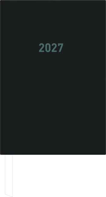 Buchkalender 1T/1S schwarz 2027 - 