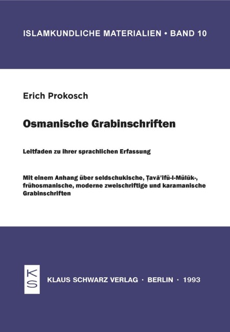 Osmanische Grabinschriften - Erich Prokosch