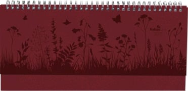 Tisch-Querkalender Nature Line Flower 2025 - Tisch-Kalender - Büro-Kalender quer 29,7x13,5 cm - 1 Woche 2 Seiten - Umwelt-Kalender - mit Hardcover - 