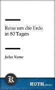 Cover-Bild zum Titel 'Reise um die Erde in 80 Tagen' von 'Jules Verne'
