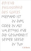 Cover-Bild zum Titel 'Philosophie des Glücks' von 'Epikur'