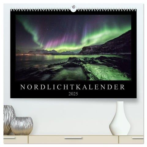 Nordlichtkalender (hochwertiger Premium Wandkalender 2025 DIN A2 quer), Kunstdruck in Hochglanz - Sebastian Worm