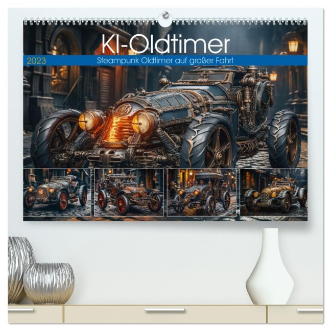 KI-Oldtimer (hochwertiger Premium Wandkalender 2026 DIN A2 quer), Kunstdruck in Hochglanz - Steffen Gierok-Latniak