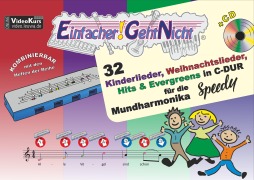 Cover-Bild zum Titel 'Einfacher!-Geht-Nicht: 32 Kinderlieder, Weihnachtslieder, Hits & Evergreens in C-DUR - für die Mundharmonika SPEEDY® mit CD' von 'Martin Leuchtner, Bruno Waizmann'
