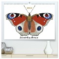 Schmetterlinge illustriert (hochwertiger Premium Wandkalender 2024 DIN A2 quer), Kunstdruck in Hochglanz - 