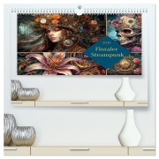 Cover-Bild zum Titel 'Floraler Steampunk (hochwertiger Premium Wandkalender 2026 DIN A2 quer), Kunstdruck in Hochglanz' von 'Cathrin Illgen'