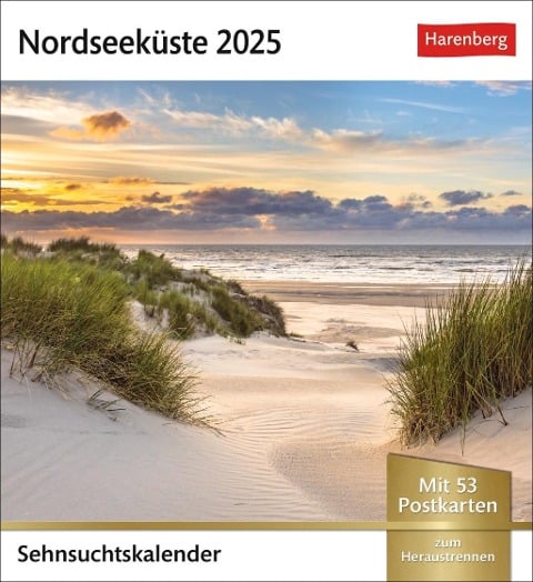 Nordseeküste Sehnsuchtskalender 2025 - Wochenkalender mit 53 Postkarten - 