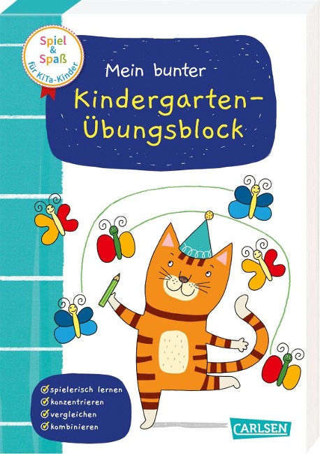 Spiel+Spaß für KiTa-Kinder: Mein bunter Kindergarten-Übungsblock - Anna Himmel