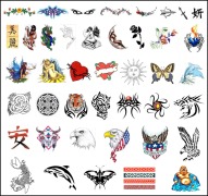 Cover-Bild zum Titel '411 Tattoo Designs. Riesenauswahl an Tattoos aus beliebten Kategorien.' von 'Otmar Trierweiler'