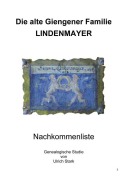 Cover-Bild zum Titel 'Die alte Giengener Familie LINDENMAYER' von 'Ulrich Stark'