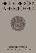 Cover-Bild zum Titel 'Heidelberger Jahrbücher' von ''