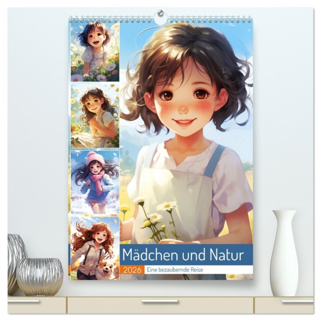 Mädchen und Natur. Eine bezaubernde Reise (hochwertiger Premium Wandkalender 2026 DIN A2 hoch), Kunstdruck in Hochglanz - Rose Hurley