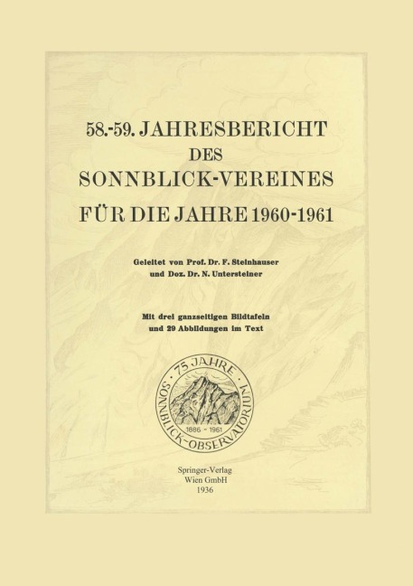 58.-59. Jahresbericht des Sonnblick-Vereines für die Jahre 1960-1961 - 
