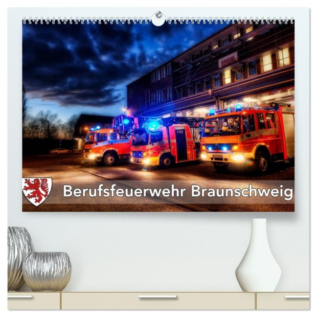 Berufsfeuerwehr Braunschweig (hochwertiger Premium Wandkalender 2026 DIN A2 quer), Kunstdruck in Hochglanz - Markus Will