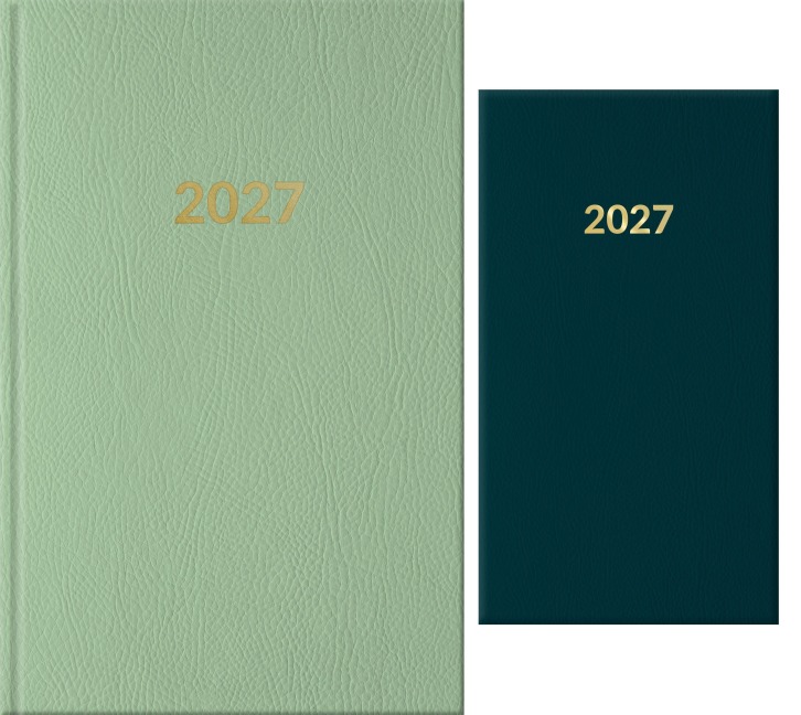 Buchkalender-Set: Buchkalender & Wochenplaner 2027 Grün - 