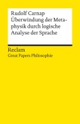 Cover-Bild zum Titel 'Überwindung der Metaphysik durch logische Analyse der Sprache' von 'Rudolf Carnap'