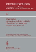 Cover-Bild zum Titel 'Organisation informationstechnik-gestützter öffentlicher Verwaltungen' von ''