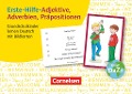 Erste-Hilfe-Adjektive, Adverbien, Präpositionen. Grundschulkinder lernen Deutsch mit Bildkarten - 