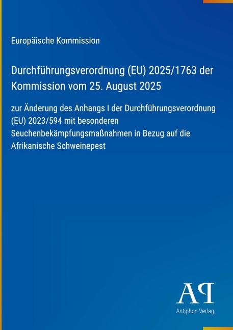 Durchführungsverordnung (EU) 2025/1763 der Kommission vom 25. August 2025 - Europäische Kommission