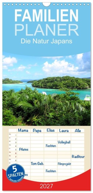 Familienplaner 2027 - Die Natur Japans mit 5 Spalten (Wandkalender, 21 x 45 cm) CALVENDO - M. Gillner