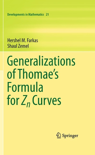 Generalizations of Thomae's Formula for Zn Curves - Hershel M. Farkas, Shaul Zemel