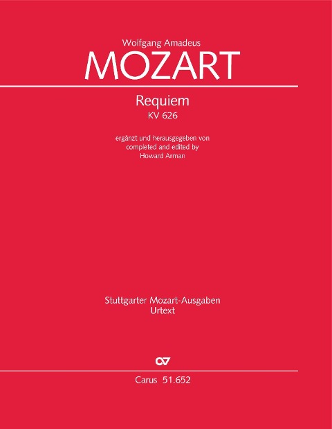 Mozart: Requiem KV 626 (Klavierauszug) - Wolfgang Amadeus Mozart