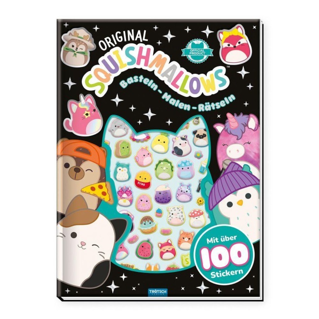 TRÖTSCH - Bastelbuch mit Stickern Original Squishmallows |Basteln Malen Rätseln mit Stickern | Ab 6 Jahren - Trötsch Verlag GmbH & Co. KG