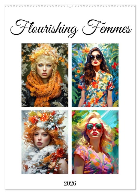Flourishing Femmes (Wall Calendar 2026 DIN A2 portrait), CALVENDO 12 Month Wall Calendar - Justyna Jaszke JBJart