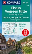 KOMPASS Wanderkarten-Set 2221 Elsass, Vogesen Mitte, Alsace, Vosges du Centre (2 Karten) 1:50.000 - 