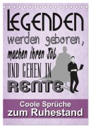 Coole Sprüche zum Ruhestand (Tischkalender 2026 DIN A5 hoch), CALVENDO Monatskalender - Sabine Löwer