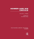Cover-Bild zum Titel 'Homer and His Critics' von 'John Myres'