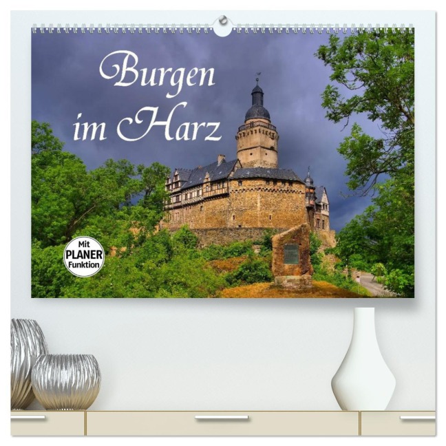 Burgen im Harz (hochwertiger Premium Wandkalender 2025 DIN A2 quer), Kunstdruck in Hochglanz - LianeM LianeM