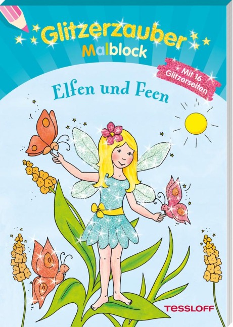Glitzerzauber-Malblock Elfen und Feen - 