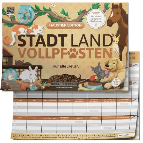 STADT LAND VOLLPFOSTEN® - HAUSTIER EDITION - "Für alle "Felle"." - A4 - Denkriesen