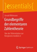 Cover-Bild zum Titel 'Grundbegriffe der elementaren Zahlentheorie' von 'Gerald Wittmann'