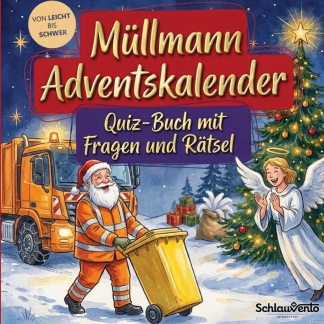 Müllmann-Adventskalender: Quiz-Buch mit Fragen und Rätsel - Schlauvento Interactive
