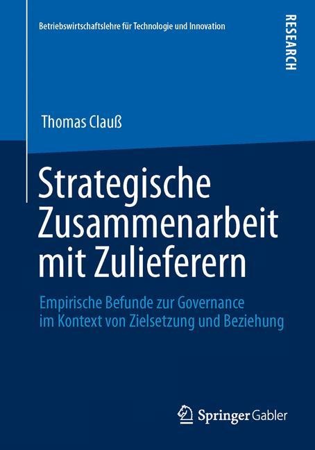 Strategische Zusammenarbeit mit Zulieferern - Thomas Clauß