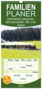 Cover-Bild zum Titel 'Familienplaner 2027 - Dampfzeit zwischen Schwarzwald, Alb und Alpen mit 5 Spalten (Wandkalender, 21 x 45 cm) CALVENDO' von 'Herbert Osterrieder'