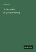 Cover-Bild zum Titel 'Zur Lanvalsage' von 'Anton Kolls'
