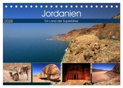 Cover-Bild zum Titel 'Jordanien - Ein Land der Superlative (Tischkalender 2026 DIN A5 quer), CALVENDO Monatskalender' von 'Michael Herzog'