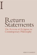 Cover-Bild zum Titel 'Return Statements' von 'Gregg Lambert'