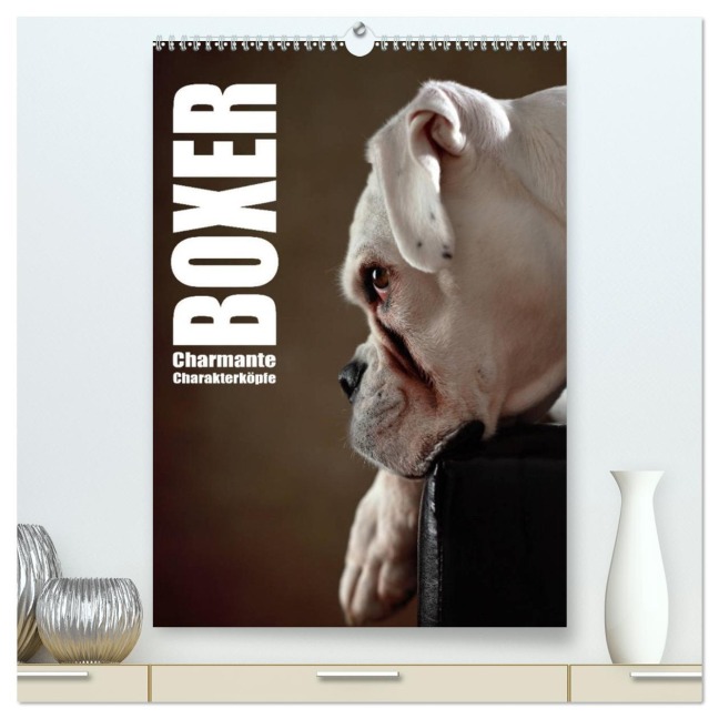 Boxer - Charmante Charakterköpfe (hochwertiger Premium Wandkalender 2026 DIN A2 hoch), Kunstdruck in Hochglanz - Jana Behr
