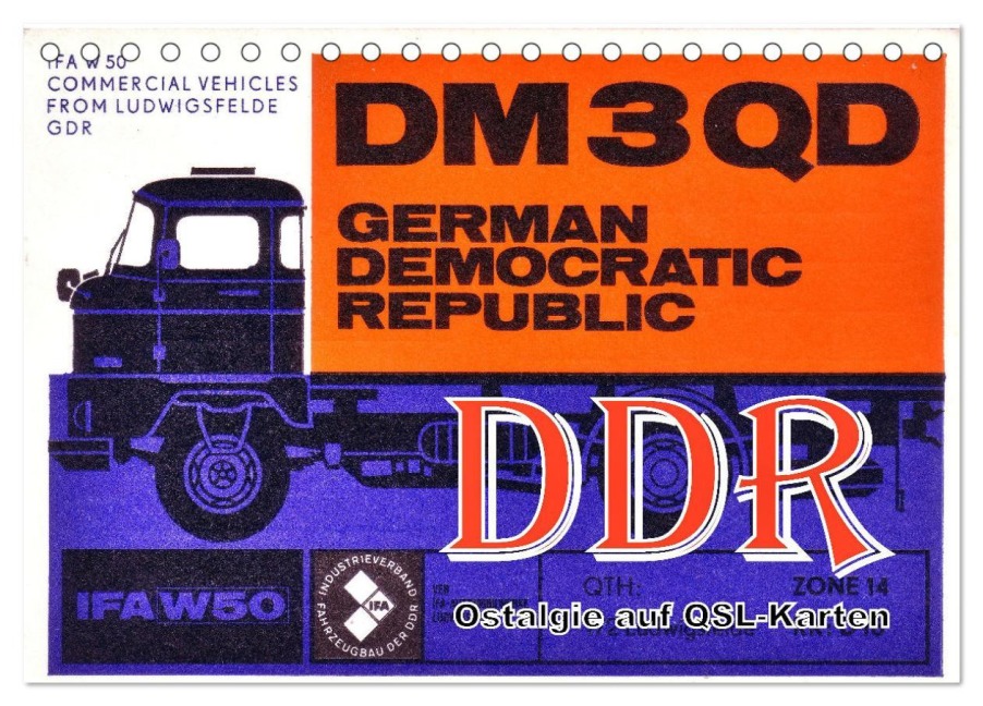 DDR - Ostalgie auf QSL-Karten (Tischkalender 2026 DIN A5 quer), CALVENDO Monatskalender - Henning von Löwis of Menar