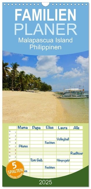 Familienplaner 2025 - Malapascua Island Philippinen mit 5 Spalten (Wandkalender, 21 x 45 cm) CALVENDO - Sonja Kirschnick