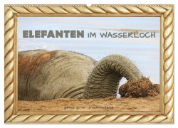 Cover-Bild zum Titel 'Elefanten im Wasserloch (Wandkalender 2026 DIN A2 quer), CALVENDO Monatskalender' von 'Gabriele Gerner'