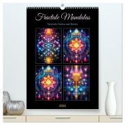 Cover-Bild zum Titel 'Fractale Mandalas (hochwertiger Premium Wandkalender 2026 DIN A2 hoch), Kunstdruck in Hochglanz' von 'Steffen Gierok-Latnaik'