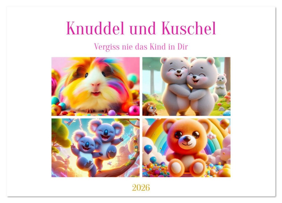 Knuddel und Kuschel (Wandkalender 2026 DIN A4 quer), CALVENDO Monatskalender - Paul Michalzik